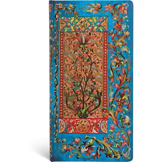 Paperblanks Notizbuch Florentiner Kaskade Delphinium Slim 180 x 90 Liniert