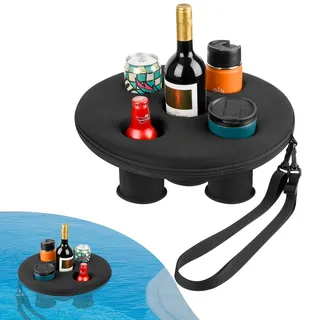 Pool Schwimmender Getränkehalter Schwimmbad Schaum Fünf-Loch-Schwimmer für Bier Milch Tee Getränke Leichte Wasserschale Keine Montage Erforderlich Schwimmender Getränkehalter Für Partys Spa