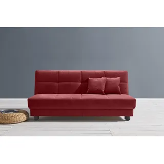 Ell + Ell Schlafsofa ELL + ELL "Tilda", rot (marsala), B:185cm H:90cm T:100cm, 100% Polyester, Sofas, Schlafsofa, Breite 185 cm, inkl. 2 Zierkissen