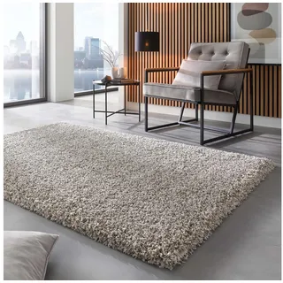 TaraCarpet Langflor-Teppich Ragolle Twilight, rechteckig, Höhe: 60 mm, Shaggy Hochflorteppich grau weiß Wohnzimmer Schlafzimmer 080x230 grau|silberfarben rechteckig | 80 cm x 230 cm x 60 mm