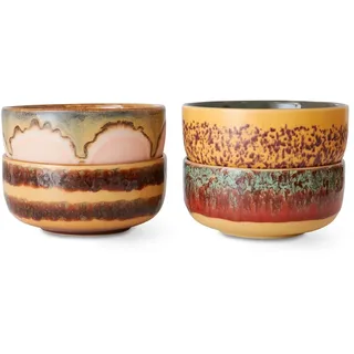 HKliving - 70's Dessertschale, Ø 12,5 cm, habour (4er-Set)