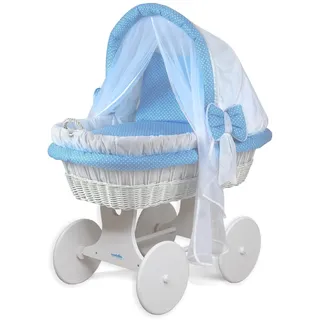 waldin Stubenwagen Baby Komplett aus Weide Zertifiziert EN 1130