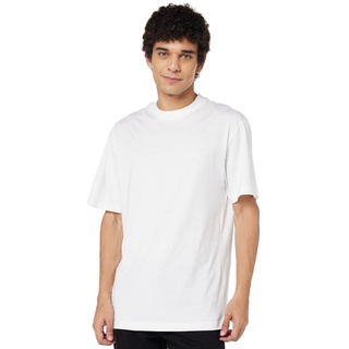Urban Classics Herren T-Shirt Tall Tee, Oversized T-Shirt für Männer, Baumwolle, gerippter Rundhals, white, S