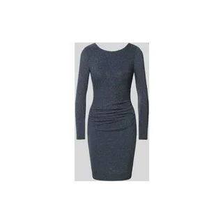 Knielänges Cocktailkleid mit Strasssteinbesatz, Graphit, 50