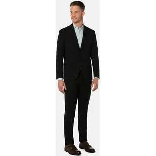 Anzug THOMAS GOODWIN "Anzug", Herren, Gr. 56, Normalgrößen, schwarz, 80% Polyester, 20% Viskose, unifarben, slim fit, Anzüge, Abiball, im Slim-Fit, 10103-0-20039