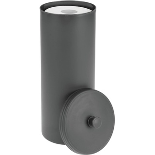 mDesign Toilettenpapierhalter – Klorollenhalter fürs Badezimmer – Papierrollenhalter freistehend – dunkelgrau