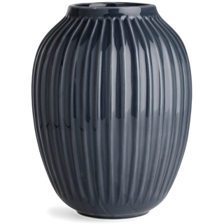 Kähler Vase H25.5 cm Hammershøi dänisches Design für Blumen Handarbeit, grau