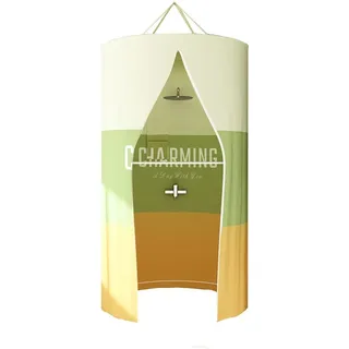 Duschvorhang Rund Runder Polyester Hängender Wärmedämmungs-doppelter Reißverschluss Duschvorhang, Runder Verdickter Wasserdichter Badezimmer Duschvorhang(Yellow,100X200CM)