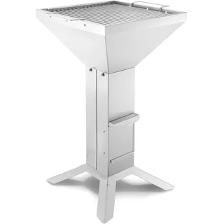 THÜROS T3 4-Fuß Edelstahl Holzkohle Gartengrill