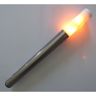 Lichtideen LED Dekolicht 9437 LED Fackel Version 3,0 Amber 450 mm Edelstahl, LED Pad mit Gyrosensor, Xenon Amberfarbene LEDs