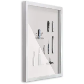 BIRAPA Objektrahmen Talon SPACE 50x70 cm Weiß Hochglanz 3D Bilderrahmen zum Befüllen