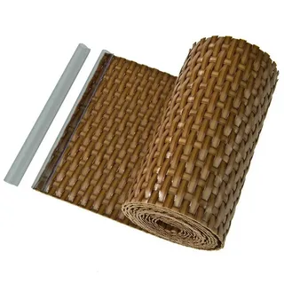 Haga® Sichtschutzstreifen Zaunblende aus PE-Rattan cognac