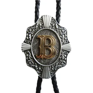 JEAN'S FRIEND Initial Letter Western Wedding Bolo Tie (Letter B) US Stock - Einheitsgröße
