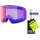 provoqe stylische verspiegelte mit Anti-Fog-Beschichtung und Over-The-Glasses-Konstruktion für Damen und Herren black matt mirror ruby one size