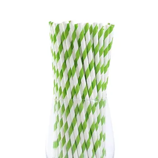 Bestenrose liefern Party Papierstrohhalme 250pcs Biologisch abbaubare Strohhalme für den täglichen Bubble Tea Saft Geburtstag Party Hochzeiten Baby-Duschen Valentine Holiday (Grün) (Grün, 250 Stück)