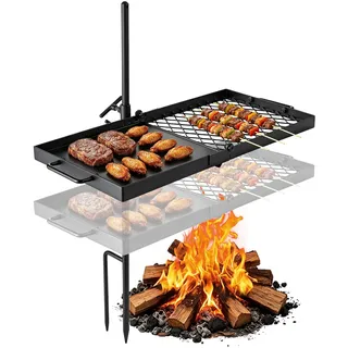 Vevor Schwenkbarer Lagerfeuergrill 61 cm schwarz