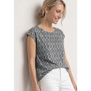 STREET ONE Shirttop Ausbrenner-Look Beige 40