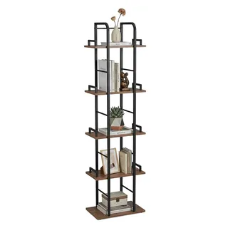 Relaxdays Standregal 143 x 38 x 24 cm Schwarz/Grau
