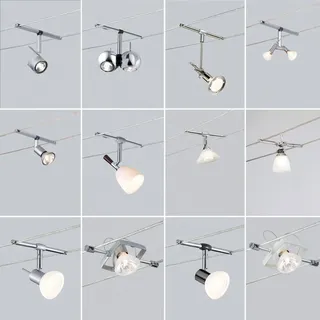 Paulmann Halogen Seil Spot 12V Seilsystem 160mm Seilabstand GU5,3 GU4 G4