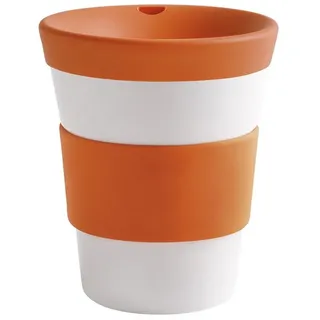 KAHLA Coffee-to-go-Becher Cupit Becher + Trinkdeckel, 1-tlg., Porzellan, Made in Germany orange