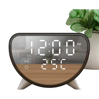 Generisch Uhr Mit Kabellosem Laden | Wecker 15W Kabellose Schnellladestation,Multifunktionale Digitale Uhr & Ladestation Als Schlafhilfe Für Partner, Freunde & Kollegen