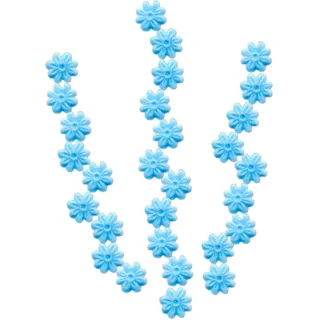 Wachsdekor Blüten hellblau 8x8mm - 29 Stk.
