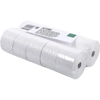 Exacompta 42150E 10er Pack Kassenrollen, 1-lagig thermisch hohe Auflösung für Kassen, 55g, Breite: 44mm, Duchmesser: 70mm, Länge: 60m Weiß