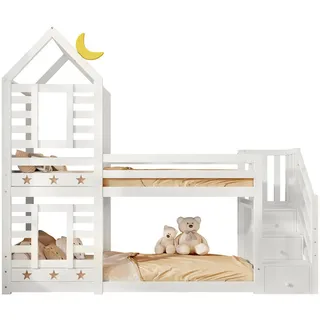 Flieks Etagenbett, Weiß, Holz, Kinder- & Jugendzimmer, Kindermöbel, Kinderbetten, Etagenbetten