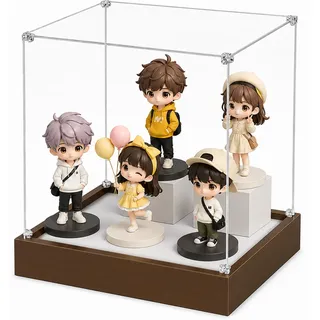 ZHITENG Transparente Acryl Vitrine Schaukasten, 15×15×15 cm Schaukasten | Vitrine en Acrylique, Acrylvitrine Staubdicht Acrylic Display, Case Selbstmontierbare, für Action Figuren und Sammlerstücke