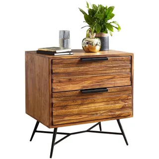 KADIMA DESIGN Nachtschrank Formio 60 x 40 x 60 cm Braun
