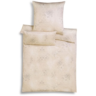 Estella | Bettwäsche Gregorio | Mako-Interlock-Jersey | 135x200 + 80x80 | sand | hautsympathisch und angenehm | formstabil | bügelfreie Qualität | pflegeleicht und trocknerfest | ideales Vier-Jahreszeiten-Heimtextil | 100% Baumwolle