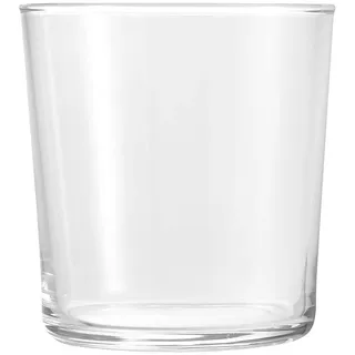 BORMIOLI ROCCO BODEGA - Set aus 12 Bechern aus gehärtetem Glas, Widerstandsfähiges Glas, Leicht, Spülmaschinenfest, Made in Italy, Geschirr, Fassungsvermögen 370 ml, Maße 9 cm x 8,5 cm - Transparent
