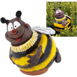 Midene Gartenstecker Keramik Handgefertigt - Gartendeko für Draußen Wetterfest - Garten Deko Keramik - Gartenfiguren & Gartenstatuen - Lustige Hummel