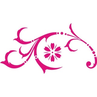 INDIGOS UG Wandtattoo/Wandaufkleber-e43 abstraktes Design Tribal/Filigrane Blumenranke mit schöner großer Blüte und Punkten zur Verzierung 160x83 cm- Pink, Vinyl, 160 x 83 x 1 cm