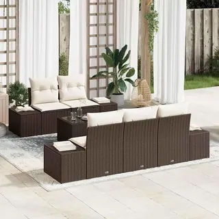 vidaXL Garten-Lounge-Set 6-tlg. braun