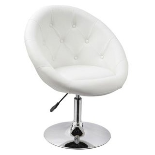 Duhome Sessel 509A, höhenverstellbar, Loungesessel, drehbar, Kunstleder, weiß