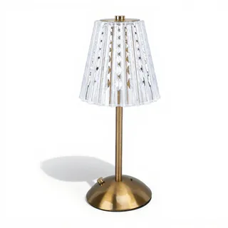 Dpofirs Kristall-Tischlampe, Tischlampe mit Touch-Steuerung, Wiederaufladbare USB-Kristall-Nachttischlampe, Kabellose LED-Schreibtischlampe für Schlafzimmer, Bar, Esszimmer, Dekorleuchten