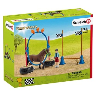 Schleich® Farm World 42482 Pony Agility Rennen Spielfiguren-Set