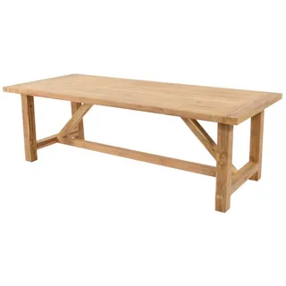 Lesli Living Gartentisch Lesli Living Teak Rustikal-Diningtisch Castle 240x100cm
