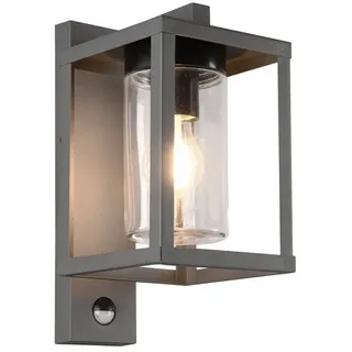 lightling Außen-Wandleuchte Luna, ohne Leuchtmittel, moderne Außenlampe mit Dämmerungssensor oder Bewegungsmelder schwarz