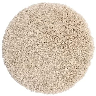 Spirella Badteppich Badematte Duschvorleger Mikrofaser Hochflor | flauschig | rutschhemmend | geeignet für Fußbodenheizung |60 cm Rund | Beige