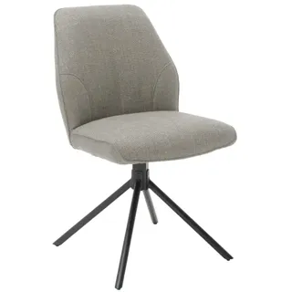 MCA Furniture Stuhl Pemba, Webstoff cappuccino, 4-Fuß-Gestell drehbar,schwarz, c...