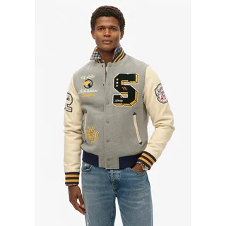 Superdry College Patched Bomberjacke Grey Marl L