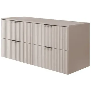 Rodan Waschbeckenunterschrank 4 Schubladen 120 x 57 x 46 cm Beige