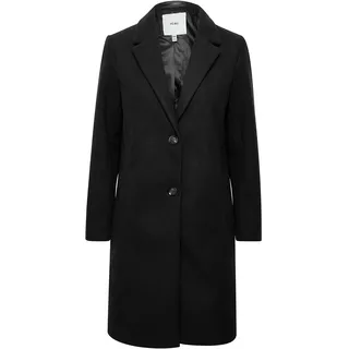 ICHI IHJANNET JA4 Damen Steppmantel Wintermantel Winterjacke Kurzmantel mit Reverskragen und Knöpfen, Größe:40, Farbe:Black (194008) - 40