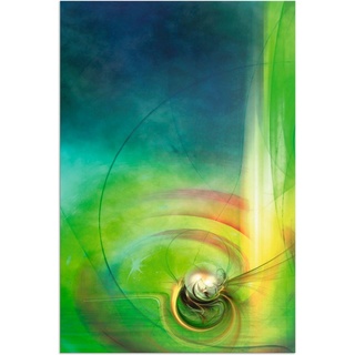 Artland Wandbild Abstraktes Spiel CB, Muster (1 St), als Alubild, Outdoorbild, Poster in verschied. Größen grün 60 cm x 90 cm