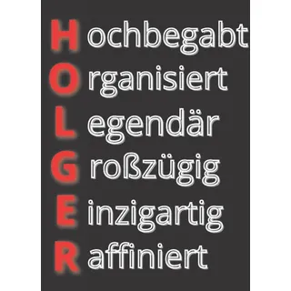 Holger: personalisiertes Notizbuch