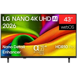 LG 43NU850B6LA 43" NANO 4K UHD AI Smart TV NU85