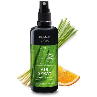AllgäuQuelle Bio Raumspray Raumduft Airspray Erfrischung Lemongrass, Orange 100% ml
