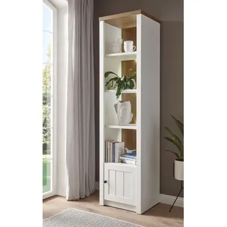 Landhaus Wohnzimmer Standregal Bücherregal Regal 50cm pinie weiß eichefarben hel